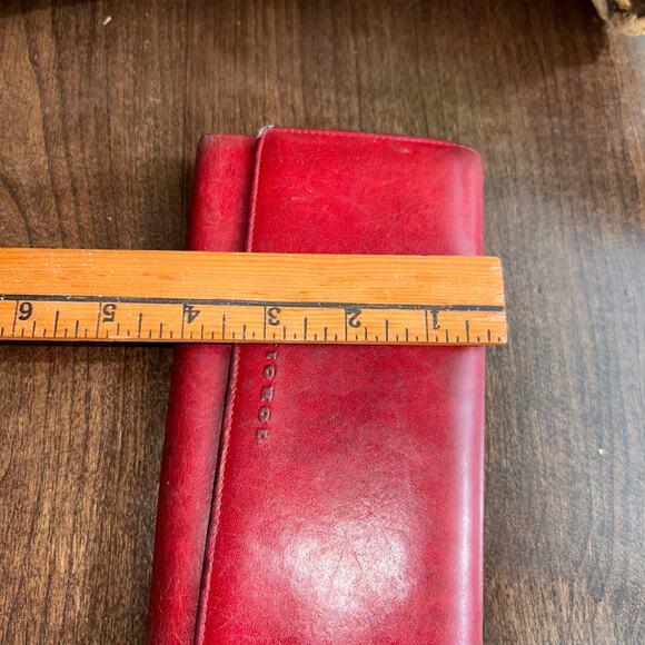 Harvey Nichols Knightsbridge London Red Leather Ladies Wallet - Picture 13 of 13